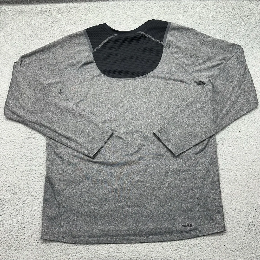 Spyder Active Men Medium ProWeb Grey Heather 4-Way Stretch L/S Activewear Shirt